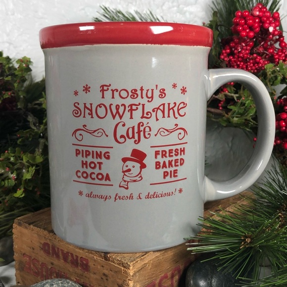 Frosty’s Snowflake Cafe Large Mug Holiday Winter Drink Mug Coffee Cocoa NWOT Cup - Picture 2 of 13